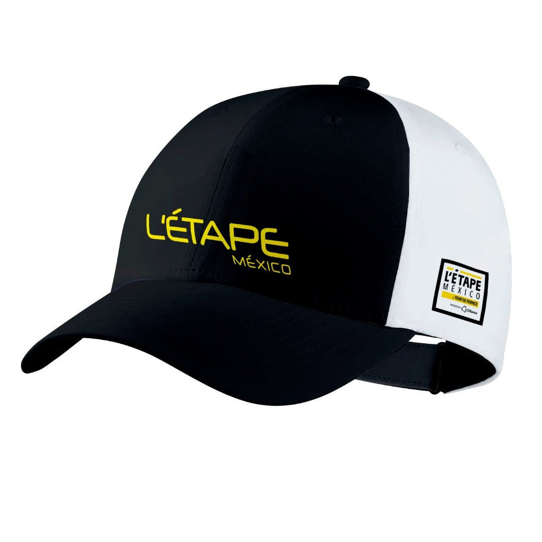 GORRA MESH BLANCO NEGRO BORDADO L'ETAPE MEXICO