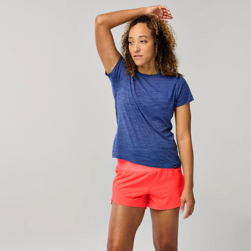 BROOKS LUXE SHORT SLEEVE TEE HTR MIDNIGHT