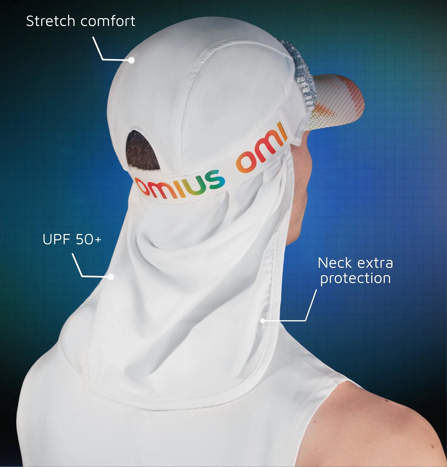GORRA BLANCA CON CAPA (CON PIEDRAS)