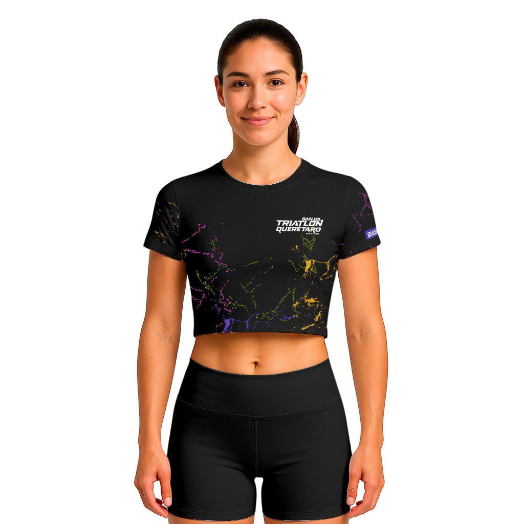 CROP TOP NEGRO SAN GIL DAMA