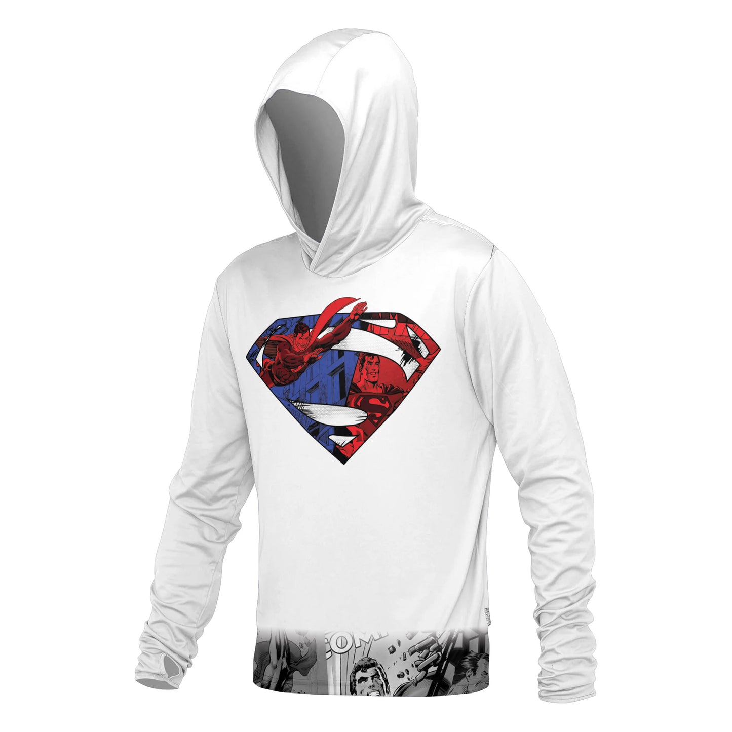 SUDADERA CON GORRO BLANCA SUPERMAN DAMA