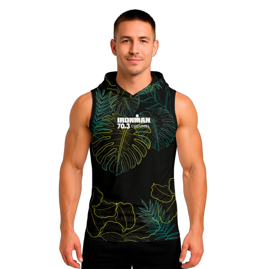 BLACK HOODED TANK IM 70.3 COZUMEL 2026 MAN