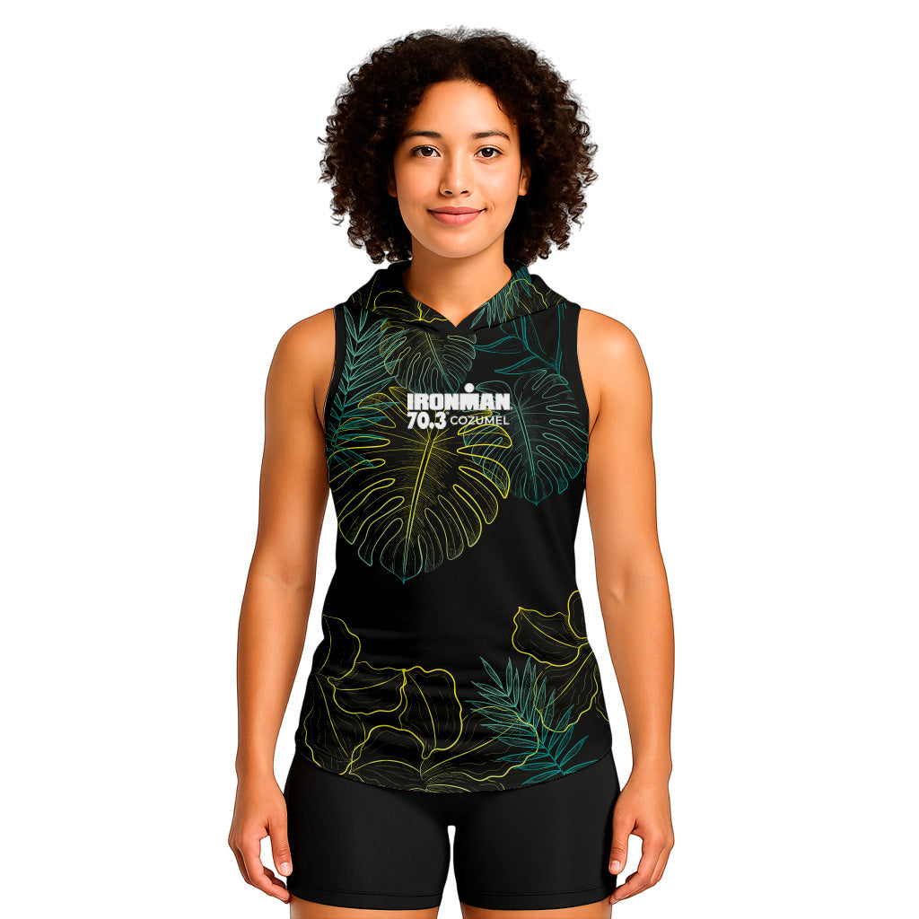 BLACK HOODED TANK IM 70.3 COZUMEL 2026 WOMAN