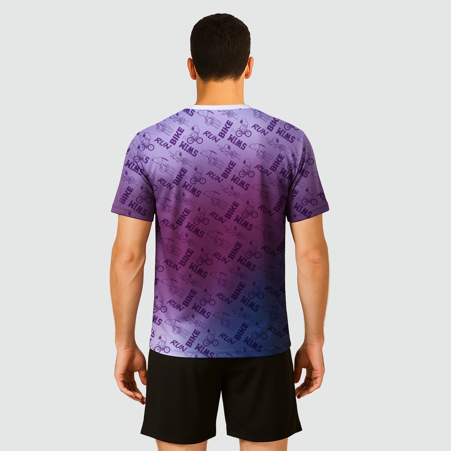 PLAYERA SNOOPY TECH TRIATLON MORADA CABALLERO