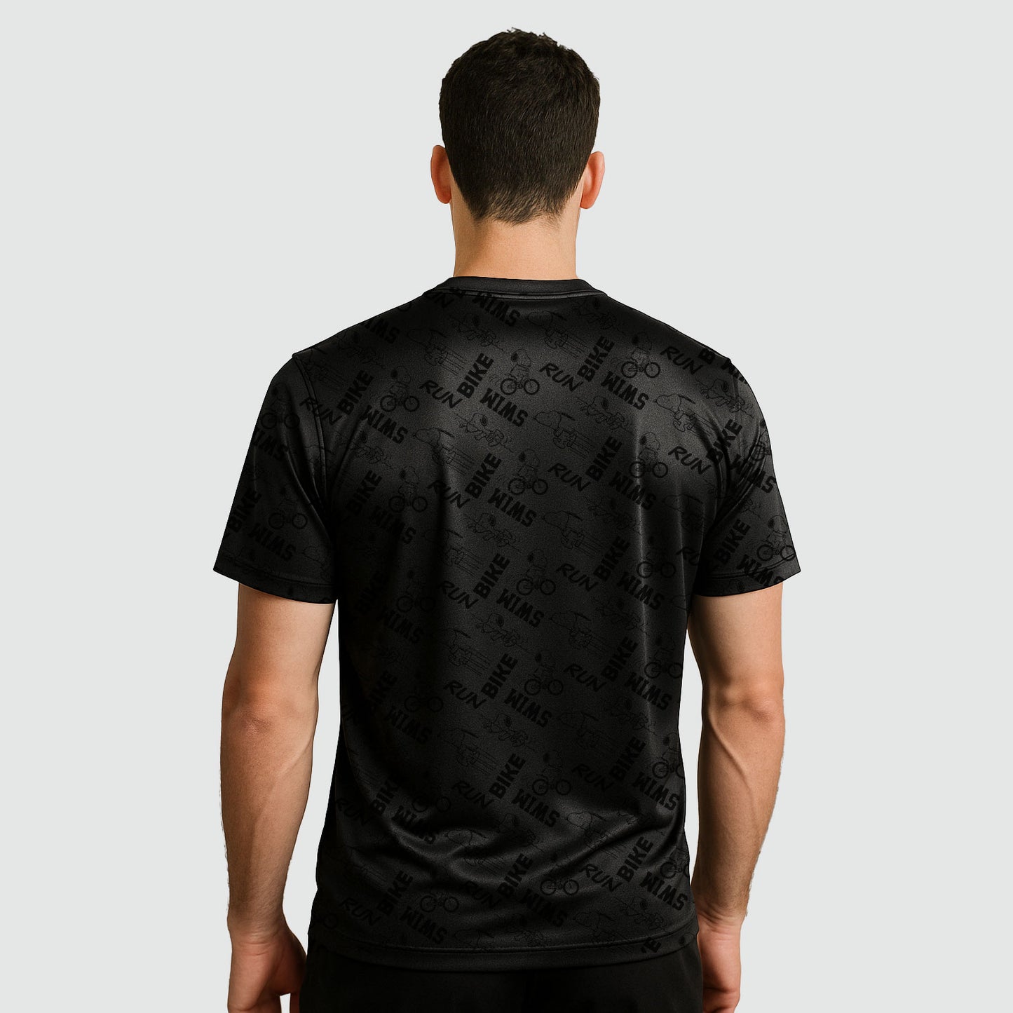 SNOOPY PLAYERA TECH TRIATLON NEGRA CABALLERO