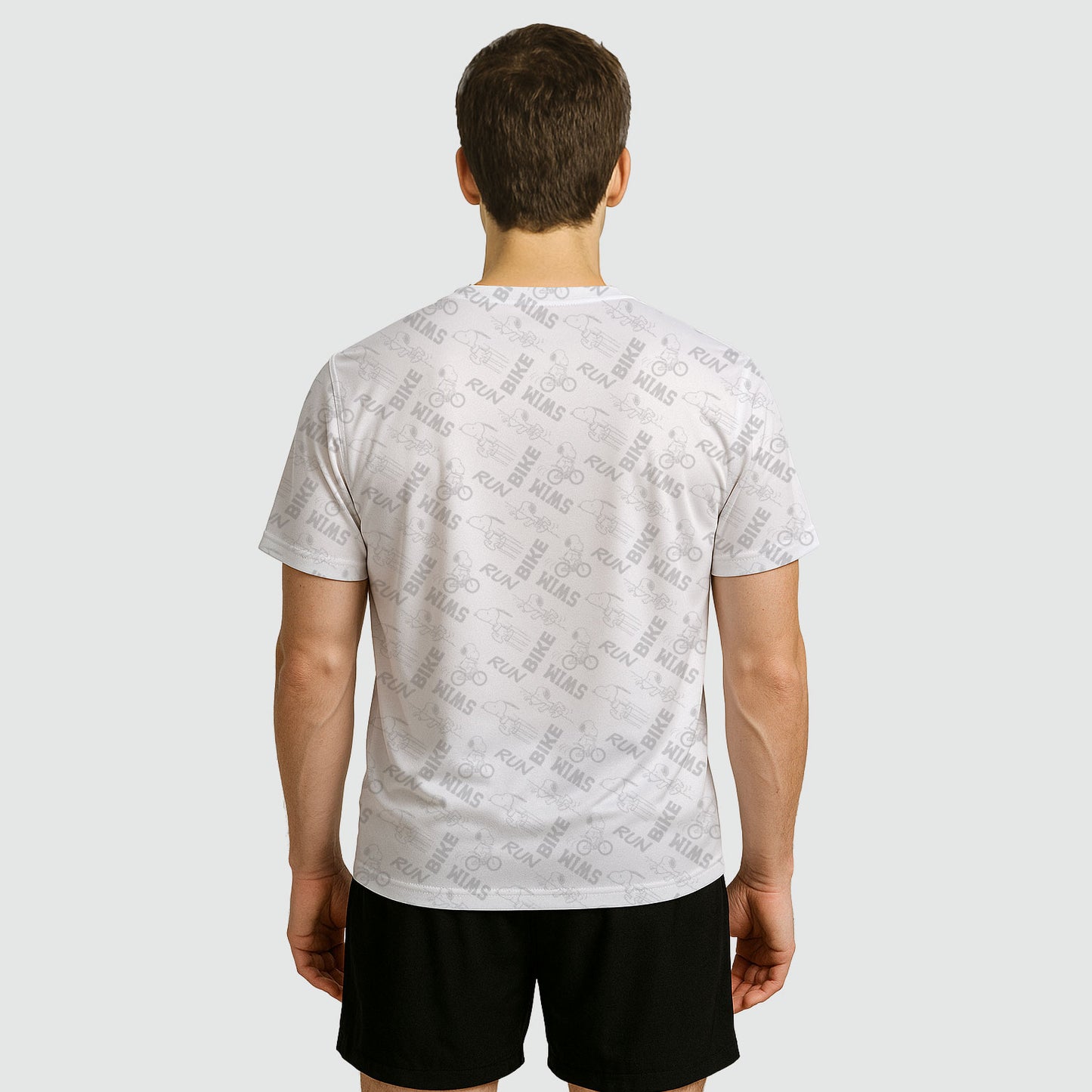 SNOOPY PLAYERA TECH TRIATLON BLANCA CABALLERO