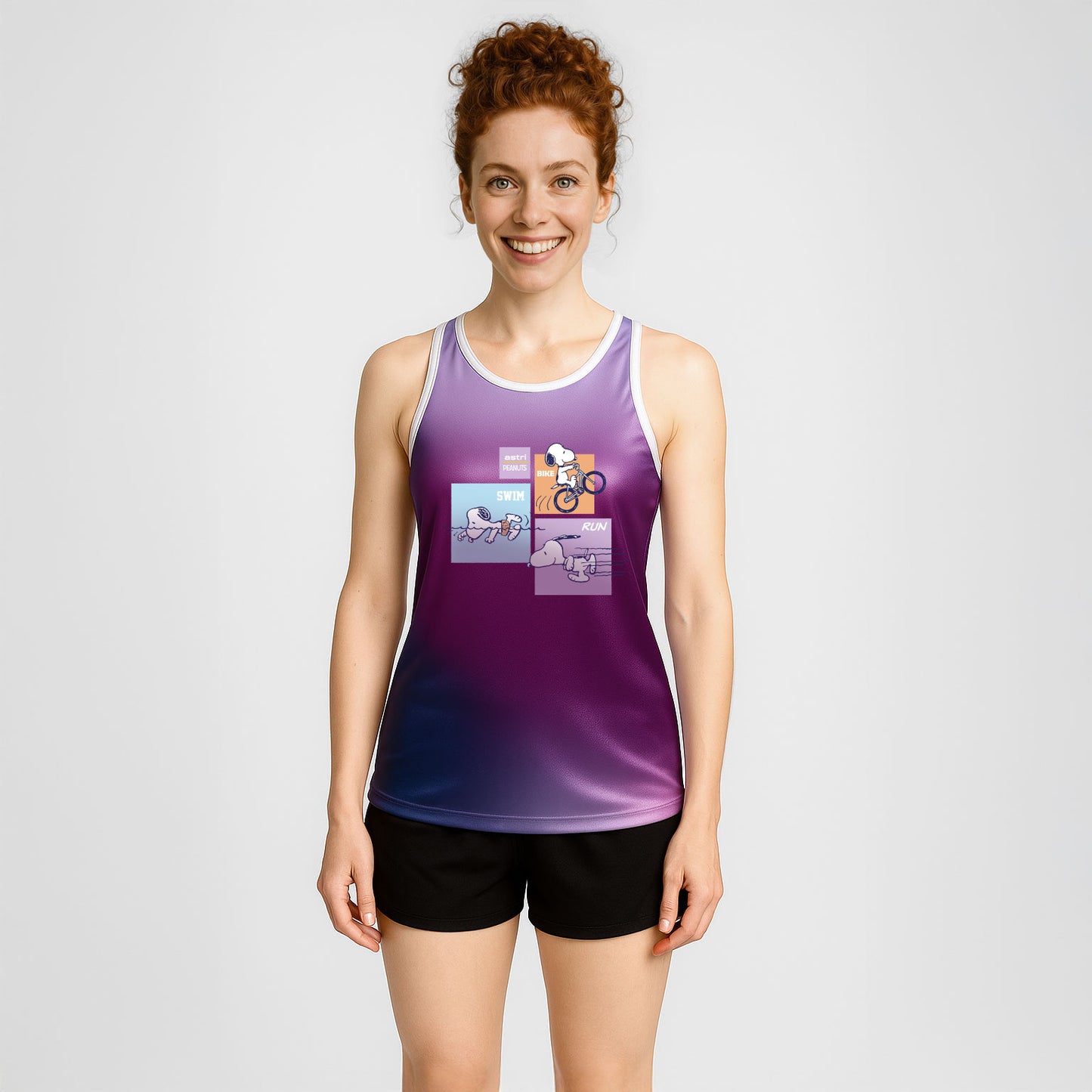 TANK SNOOPY DRIFIT TRIATLON MORADA DAMA