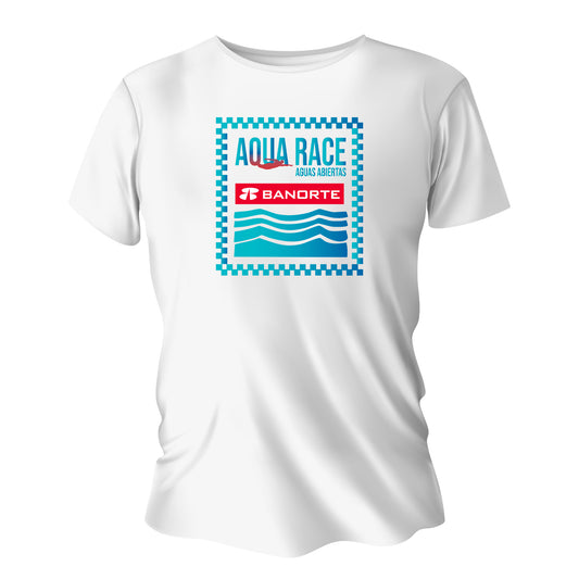 PLAYERA BLANCA AQUA RACE CABALLERO