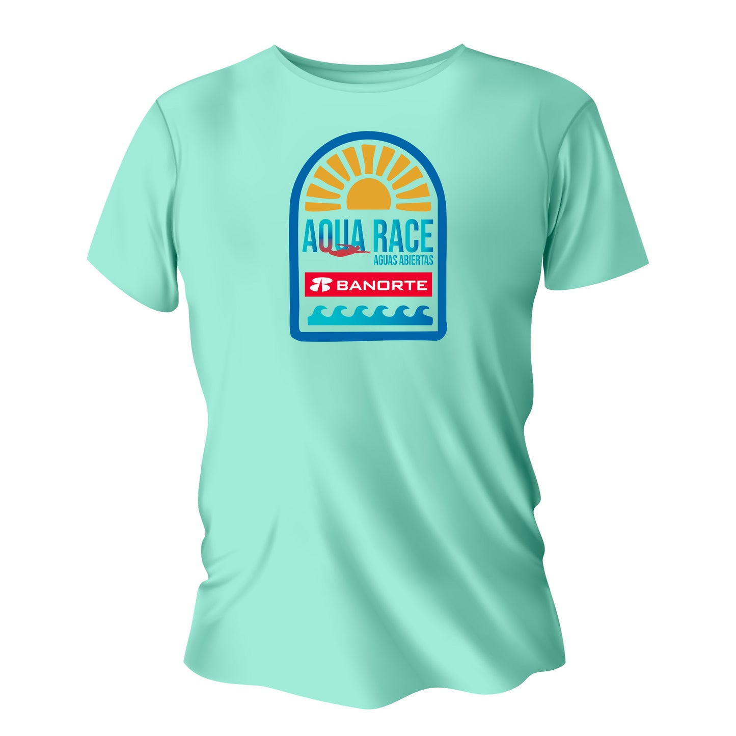 PLAYERA MG AQUA RACE DAMA