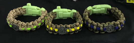 PULCERA PARACORD SOBREVIVENCIA CAFE CON VARIOS COLORES